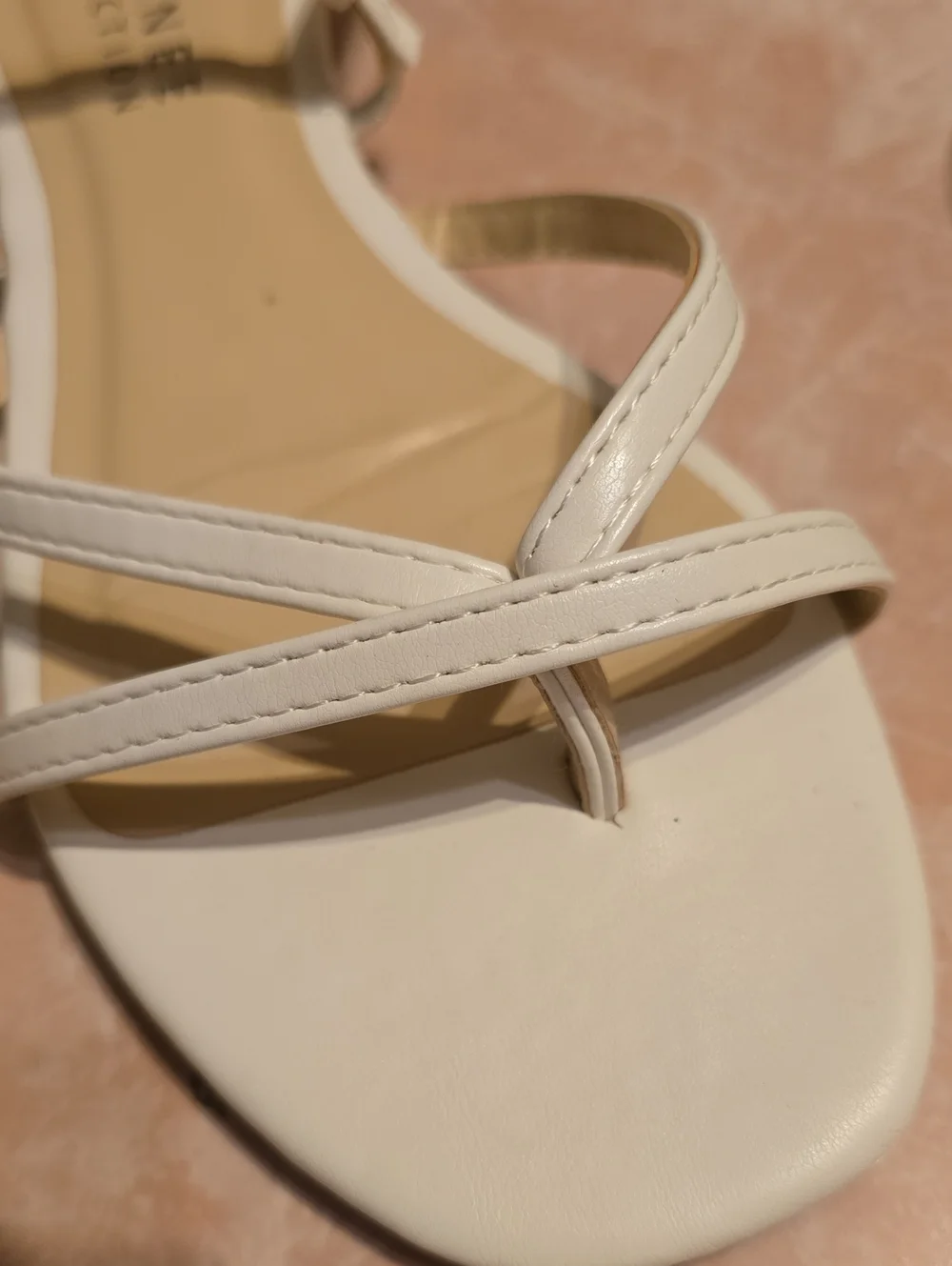 Journee Collection White Strappy Ankle-Buckle Sandals
